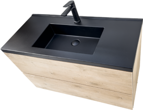 Голяма мебел за баня дърво дъб, светъл орех Siena 100 OAK B